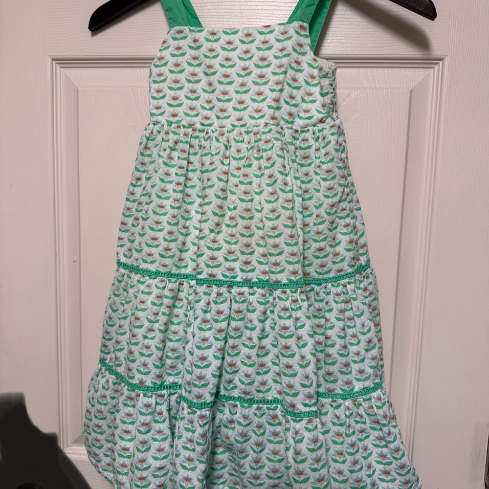 Mini Boden Green Floral Dress